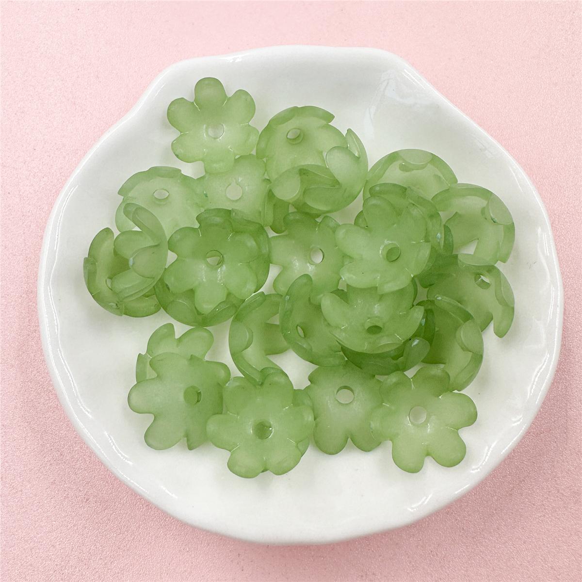 

Товары для вечеринок, брелок с бусинами для браслета, ожерелья, матовый цветок, модные акриловые серьги, аксессуары для украшений своими руками, 30 шт., 14 мм about 14mm 30pcs трава зеленый