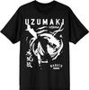 Naruto Shippuden Uzumaki Text Black Graphic Tee