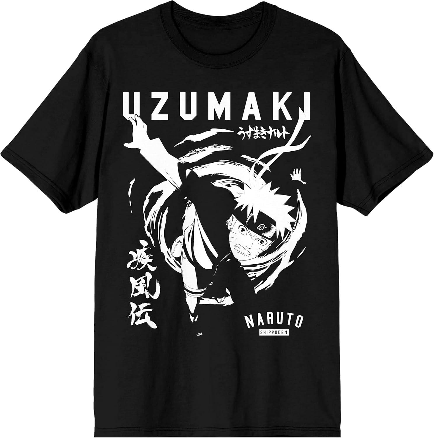 

Naruto Shippuden Uzumaki Text Black Graphic Tee XXXXXL чорний