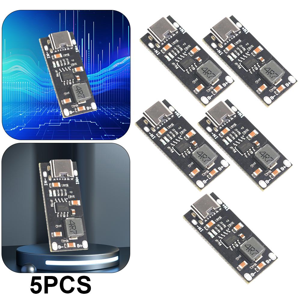 5Pcs Battery Charging Board IP2312 Polymer Ternary Lithium Battery Quick Fast Charging Board 3A Type-c USB 4.5~5.5V 3A