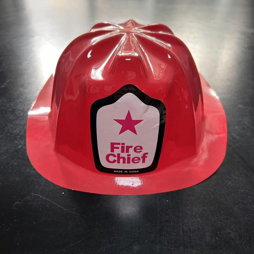 Kinder-Feuerwehrchefhut - Rotes PVC-Spielzeug für Partys & Bühnenauftritte
