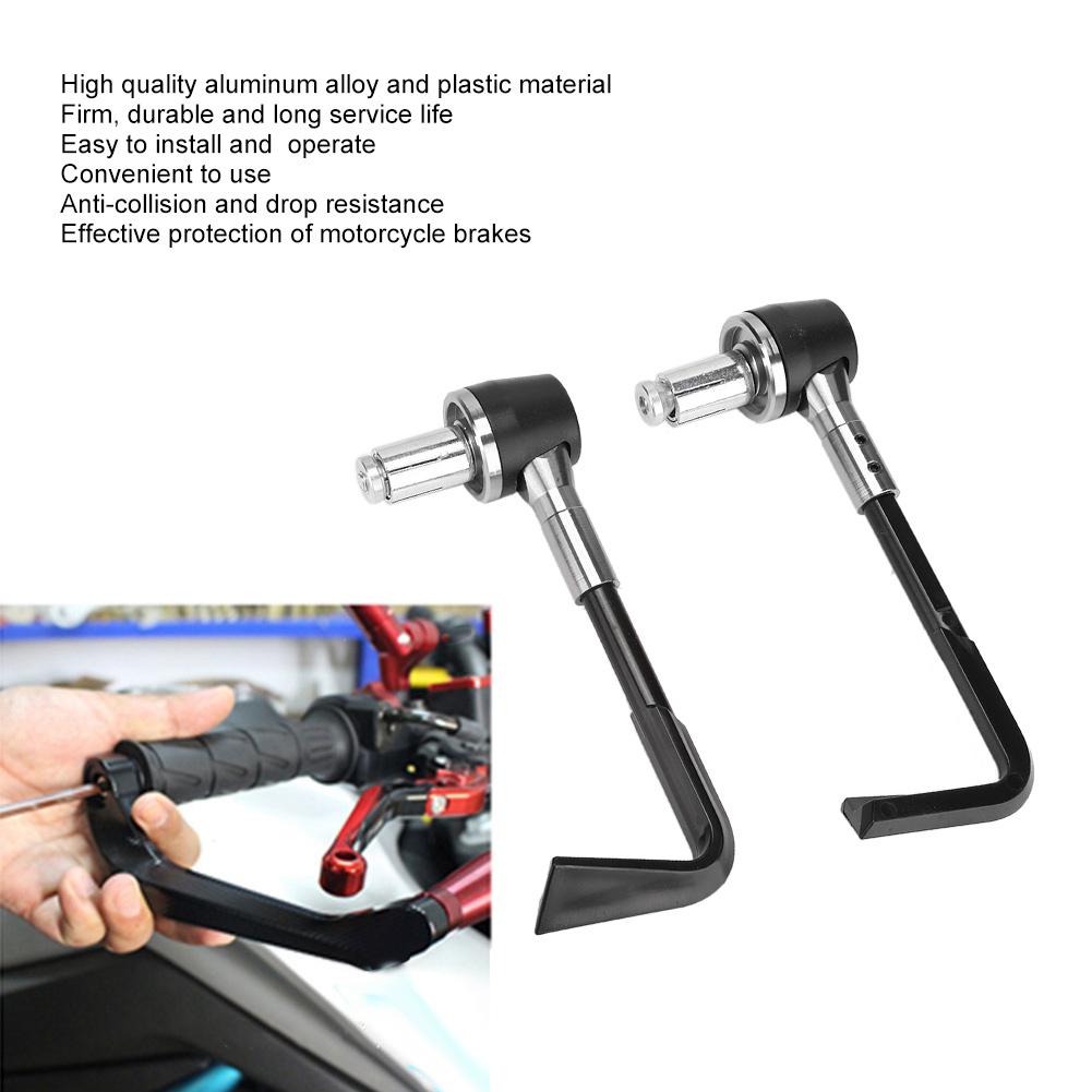 CNC Motorbike Handgrip Guard Brake Levers Guard Motorcycle or Handlebar(Silver)