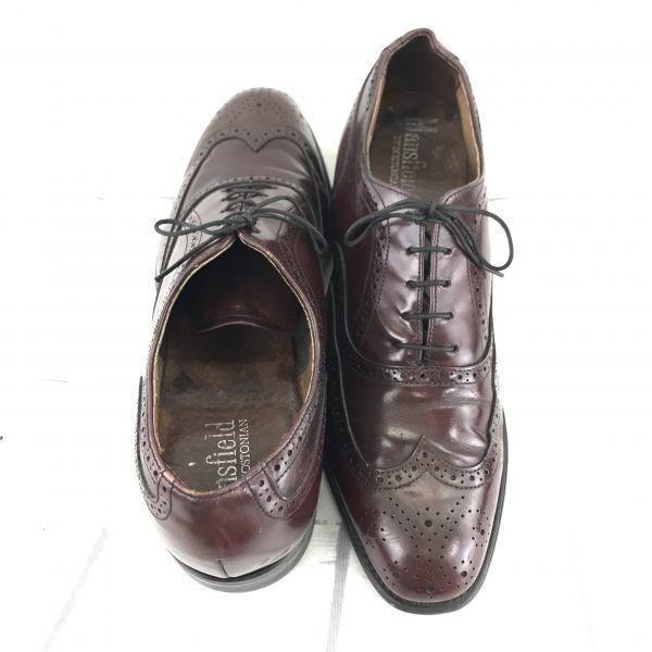 80s USA Vintage Bostonian Mansfield Goodyear Full Brogue Wing Tip 10D/B 27.5 Burgundy(USED)
