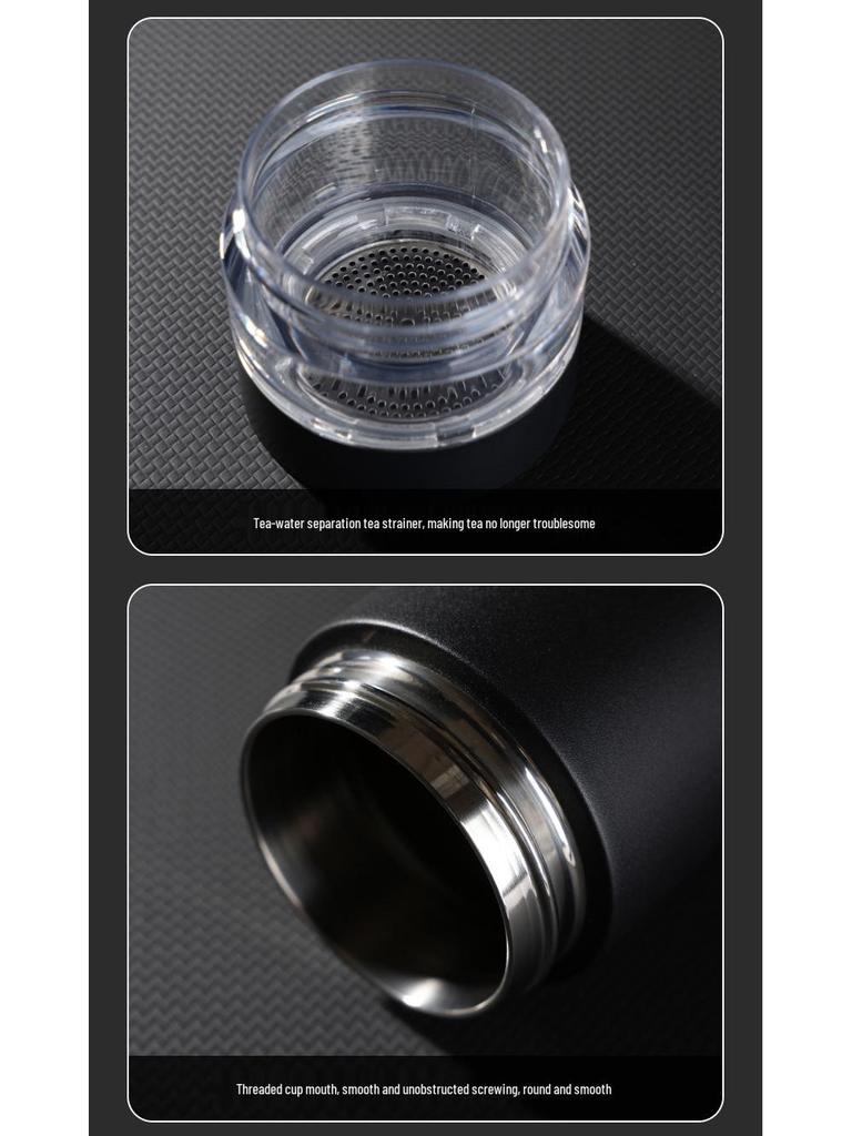 316 Stainless Steel Insulated Mug with Tea Filter, Portable for Car