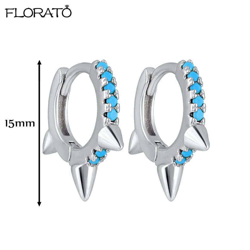 925 Silbernadel Punk Nieten Nieten Creolen Ohrringe für Damen Huggie Ohrringe Ohr Manschette Piercing Ohrring Gotischer Schmuck