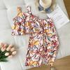 Baby Girls' Lemon Print Tank Top & Pants Set - Casual Wear Two-Piece Outfit