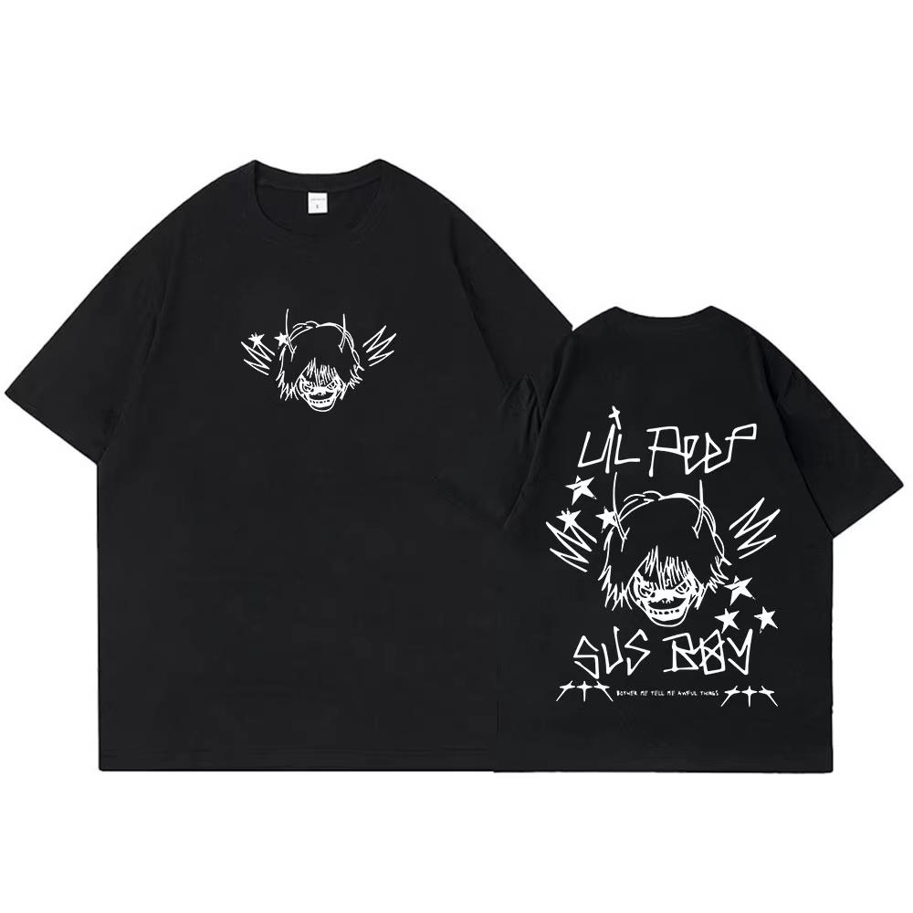 Rapper Lil Peep SUS BOY T-shirts Men's Women Clothing Fashion T-shirt Cotton Casual Short Sleeve Gothic Cotton Oversized T-shirts