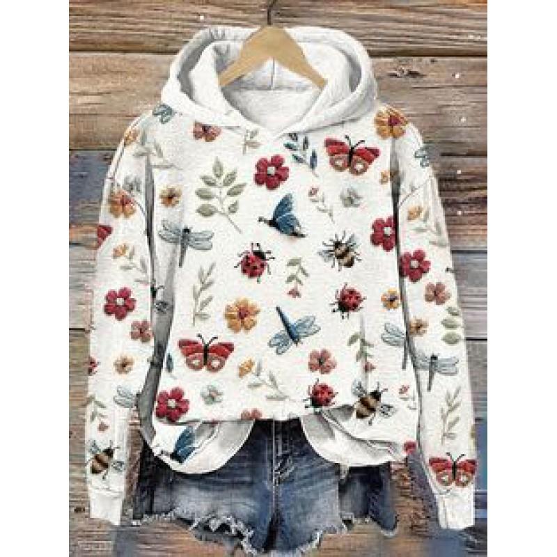Womens Oversized Crewneck Sweatshirt With 3D Dog Print Christmas Collection