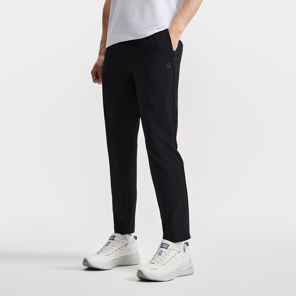 New FILA Fitness Knitted Sweatpants Men's Pitch Black A11M521809F-BK