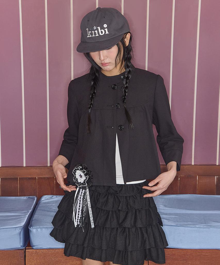 Kiibi Logo Button Cap Black
