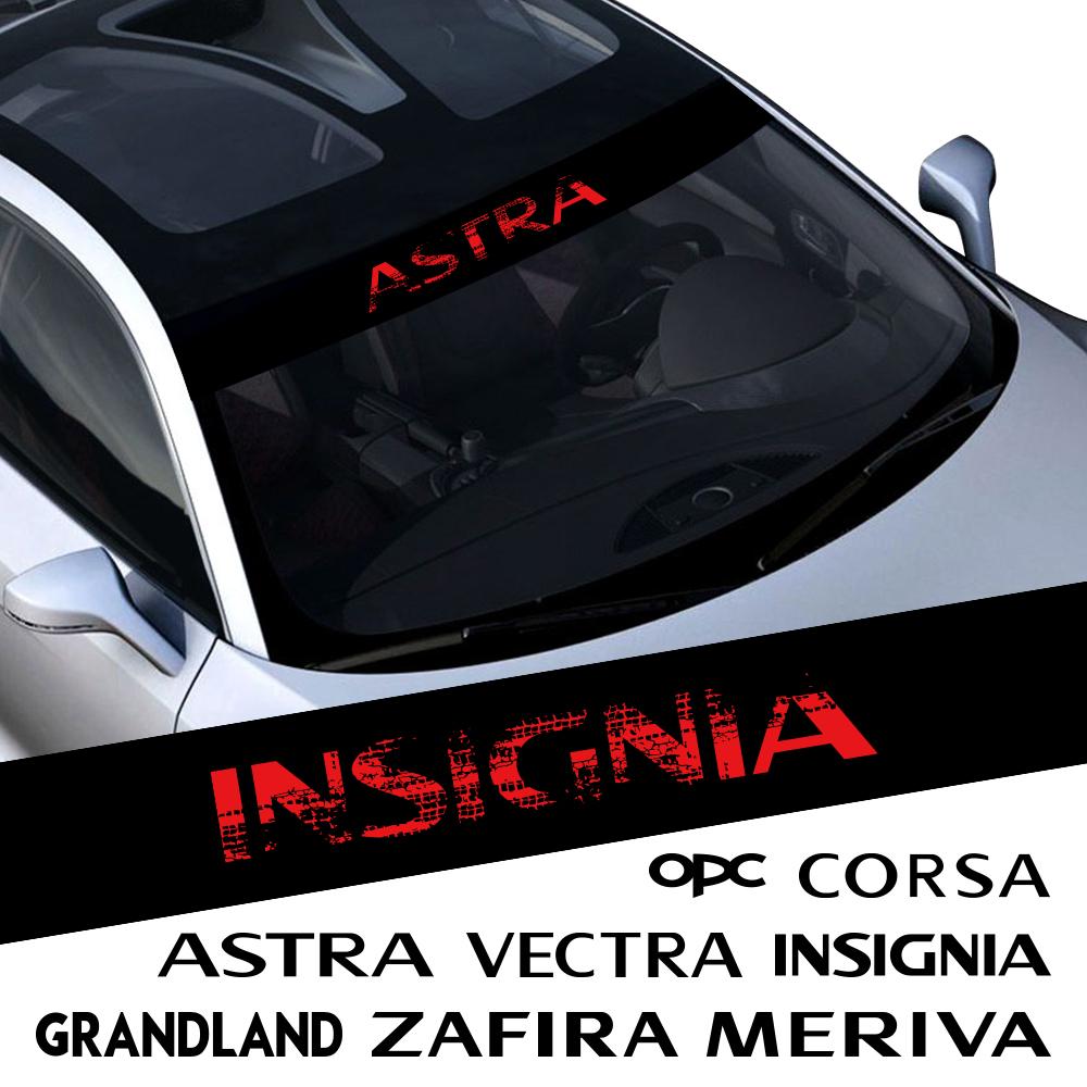 For Opel Adam Grandland Crossland X OPC Meriva Insignia Mokka Corsa Combo Astra Vectra Tigra Zafira Car Front Windshield Sticker