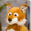New 28cm Simulation Fox Dog Plush Toy Creative Realistic Animal Sitting Dolls Stuffed Soft Toys for Children Girl Birthday Gift