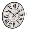 VidaXL Horloge Murale Vintage Décoration Montre de Salon Pendule de Mur MDF 30 cm Blanc et Noir 50626