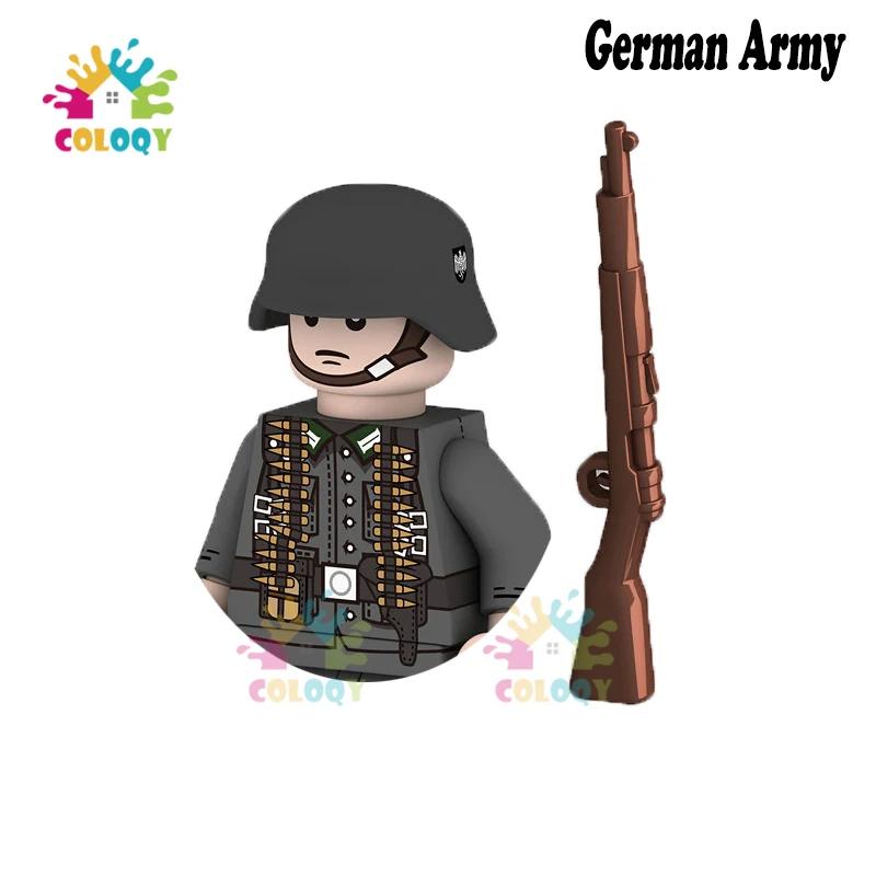 Kids Toys WW2 Military Army Sets Building Blocks Soviet US China Soldiers Mini Action Figures Medal Toys For Kids Birthday Gifts