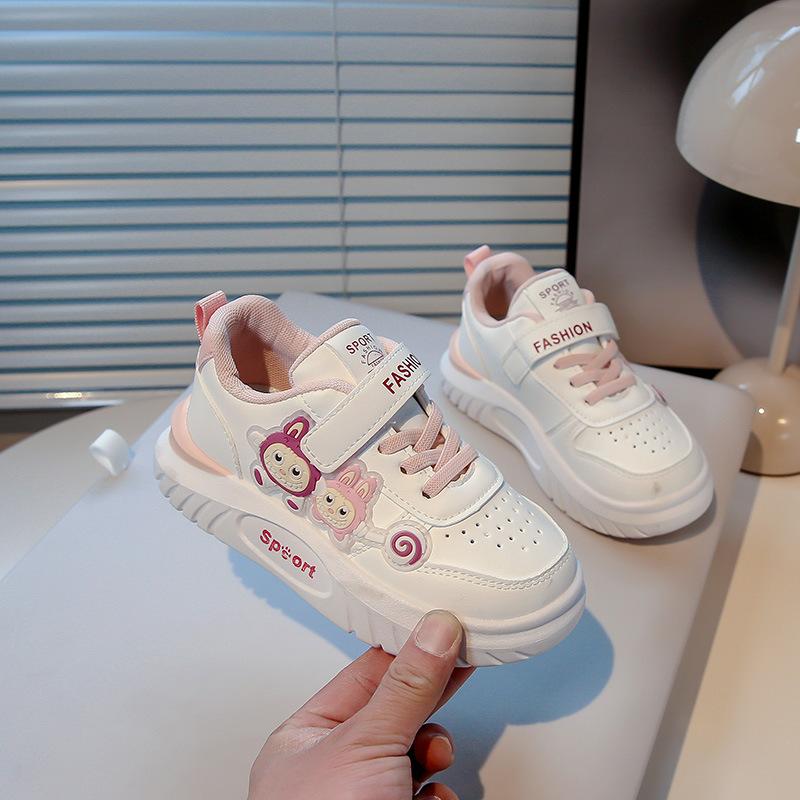 

Обувь для девочек 2025 новая осенняя повседневная детская принцесса спортивная обувь мягкая подошва девочки универсальная обувь для скейтборда белая обувь 34 розовый