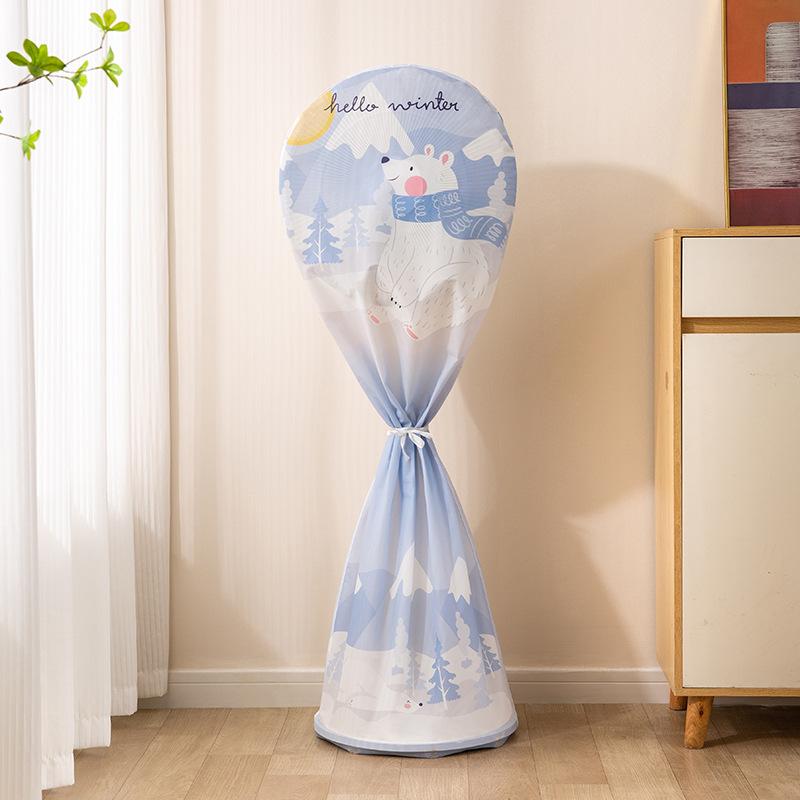 

All-inclusive Universal Dust Cover for Household Floor-standing Circular Electric Fans Arctic Bear Long Coat