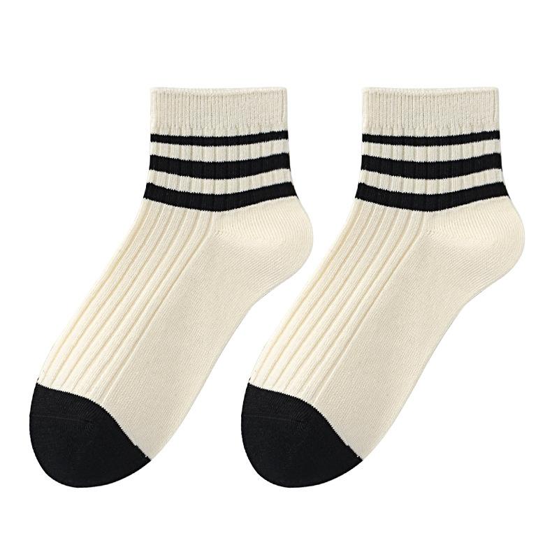 Socks Season Short Socks Maillard Double-Needle Cotton Socks Imitation Hand-Sewn Versatile Socks