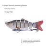 10cm/16.5g Bionic Fishing Lures with Treble Hooks Multi Jointed Slow Sinking Fish Bait Wobblers Vibration Spoon Crankbaits