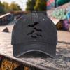 Flying Bat Print Washed Baseball Cap Adjustable Cotton Outdoor Casual Sports Unisex Hat