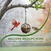 New Metal Suet Ball Bird Feeder With Hanging Chain Squirrel Proof Outdoor Garden Bird Hummingbird Feeder Ball Shape Grass Feeder