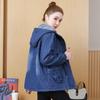 Women's Velvet Denim Cotton Coat Short Coat Autumn and Winter New Korean Style Loose Thickened Hooded Cotton Coat