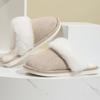 Fashion Comfort Faux Suede Cotton Slippers Women Indoor Non Slip Warm Plush Slippers for Woman Winter Faux Fur Flat Heel Fur Slides Lady