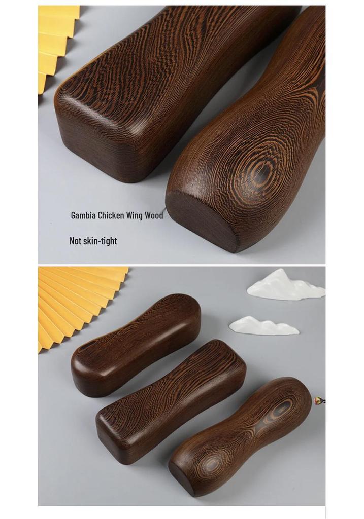 Rosewood Red Pear Neck Protection Wooden Massage Pillow