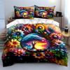 Colorful Nature Art Decor Set Multiple Sizes Kid'S And Adults' Bedroom Exquisite 3Pc Bedding Set, Gift
