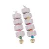 Stone Mineral Pet Supplies Bird Cage Toy Grinding Stone Flower Shape Hang Style Parakeet Toy For Parrot
