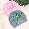 European Baby Breathable Soft Flower Hollow Hat