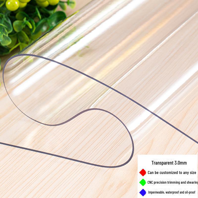 

Прозорий матовий килимок з м якого ПВХ першого покоління - водонепроникний, маслостійкий кришталевий чохол для тарілок. 90x150CM