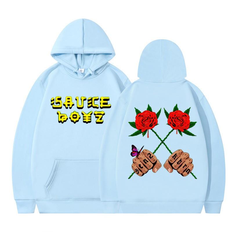 Oversized Hip Hop Hoodie Couples Street Style Printed Sweatshirt Casual Wear