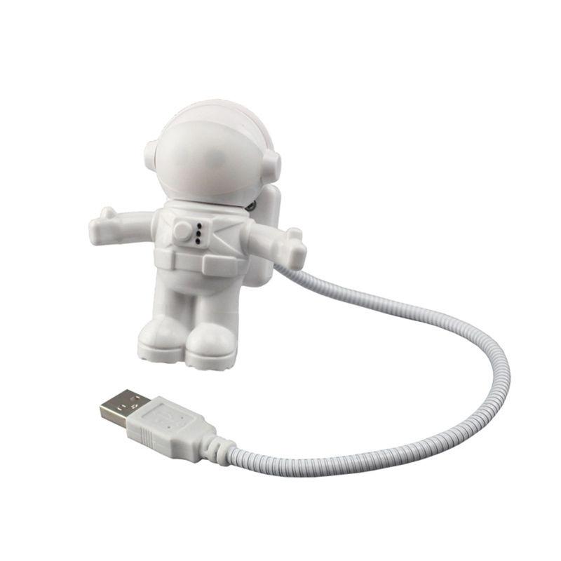 Creativo Spaceman Astronauta Disco volante Panda LED Luce notturna flessibile USB per giocattolo per bambini