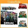 Conjunto de Roupa de Cama Cartoon Roblox Minecraft de Alta Qualidade Estampa Digital Macio e Aconchegante Cor Branca