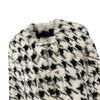 OFTBUY 2024 Real Natural Rabbit Fur Coat Winter Jacket Women Thick Warm Houndstooth Pattern Elegant Outerwear Streetwear Fashion