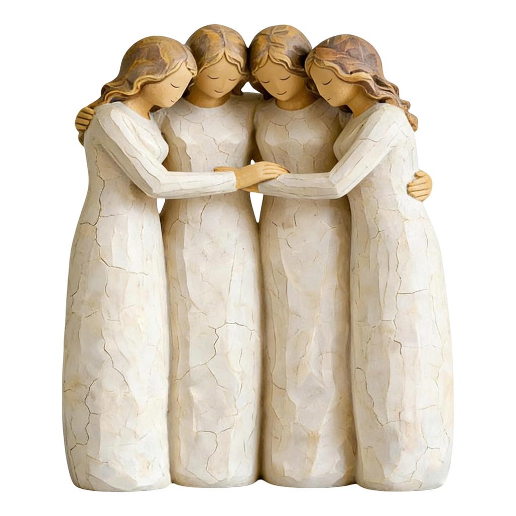 Creative Wood-look Resin Decorative Piece For Sisters And Friends.