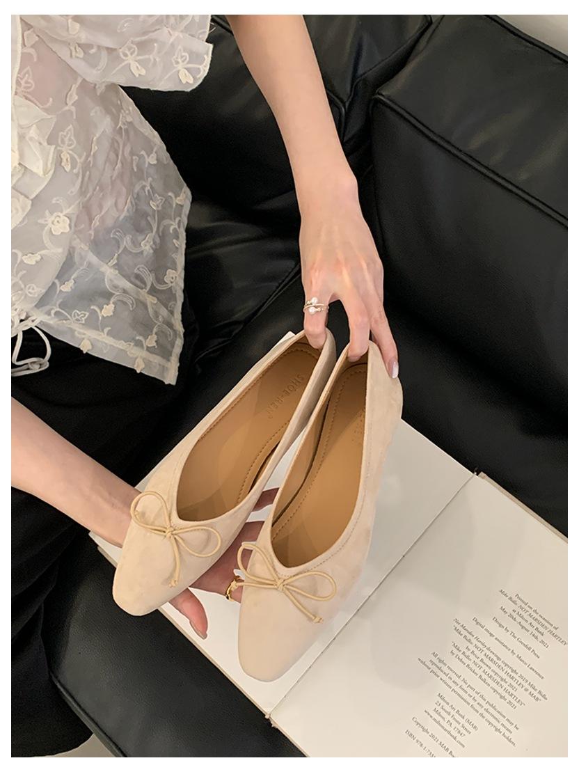 

2025 Spring Women Flats Shoes Fashion Pointed Toe Shallow Slip On Ballerina Shoes Soft Flat Heel Lady Dress Office Shoes Footwea 35