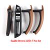 Suitable for  LHD or RHD Cars Interior Plastic Door Pull Handle with Leather Handle Cover 7pcs Full Set for BMW X5 X6 E70 E71 E72