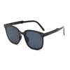 1/2pcs Fashion Folding Sunglasses Female Rivet Sun Glasses Simple Design Large Frame Retro Goggles For Convenient Travel Oculos
