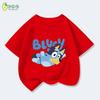 2026 Kids Bluey Cartoon T-Shirt Autumn Winter Short Sleeve Warm Anime Print Comfortable Sweatshirt for Boys and Girls Daily Use