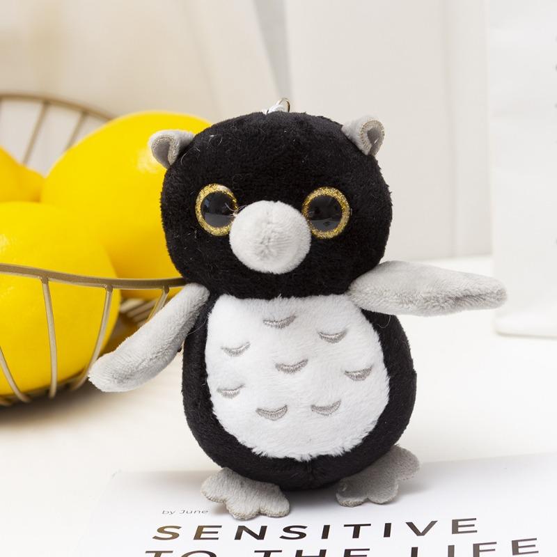 13Cm Cartoon Cute 4 Big Eyed Owl Simulation Plush Toy Keychain Soft Filled Animal Charm Backpack Decoration Toy