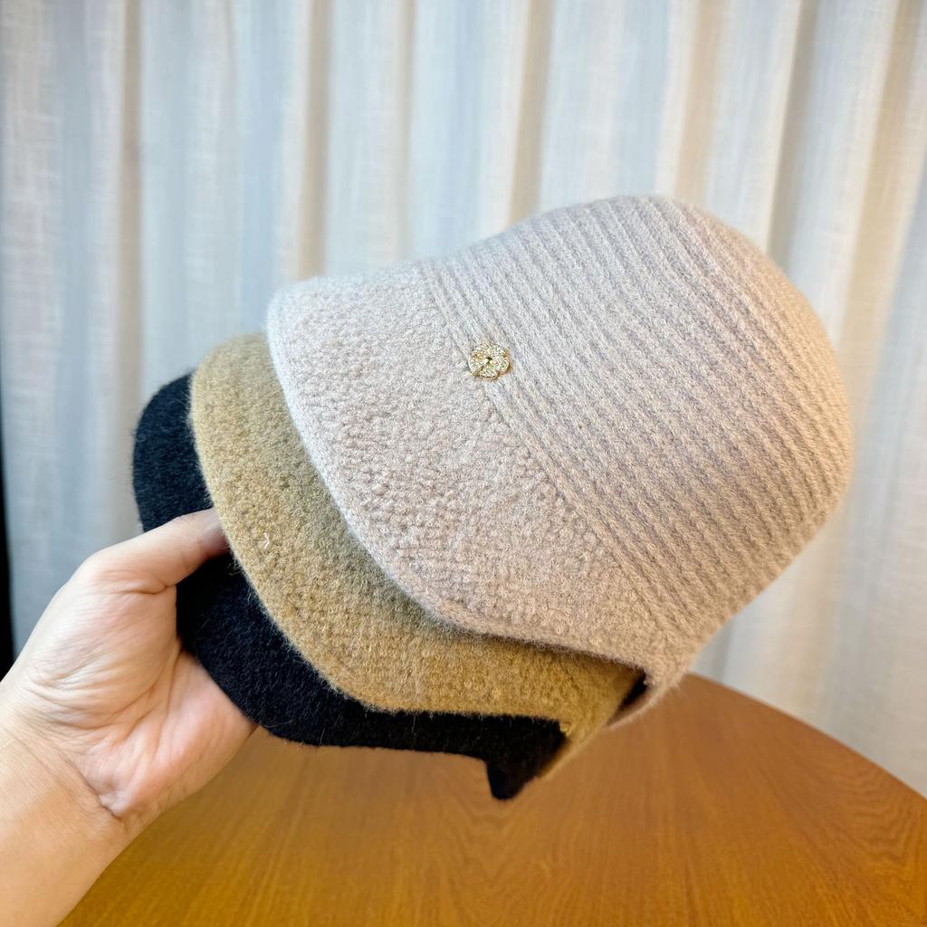 New Autumn and Winter Wool Fisherman Hat Women's Irregular Face Small Basin Hat Casual Versatile Bucket Hat Women's Style