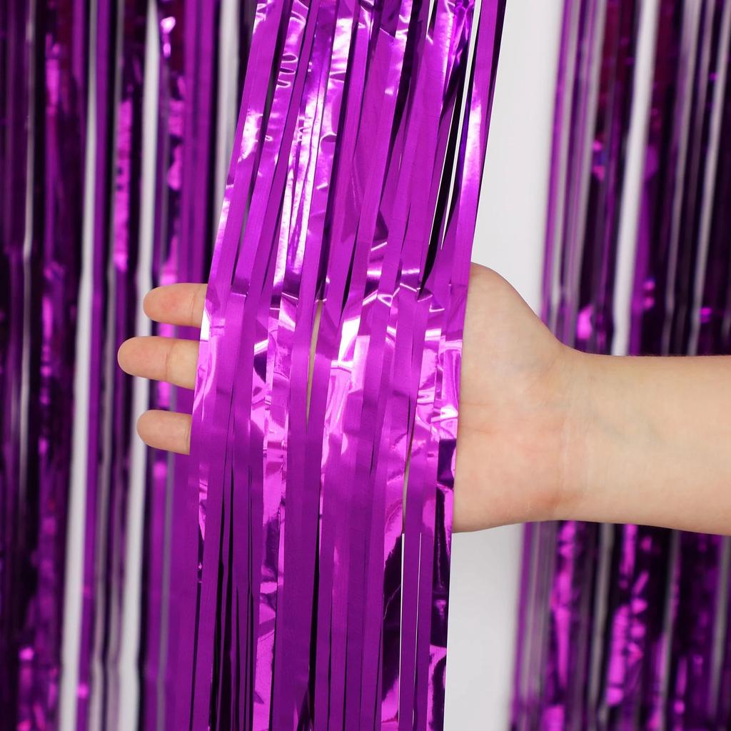 5pcs 100x200cm Glitter Rain Curtain Door Tassel Shiny Foil Streamer Party Backdrop For Birthday Wedding Prom Party Decoration