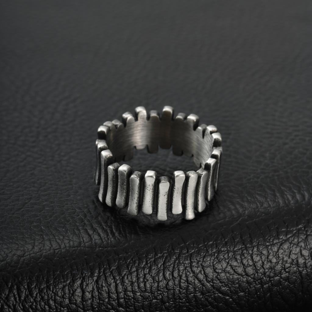Vnox 10.5mm Wide Gear Band Ring Stainless Steel CopperColor Never Fade Hypoallergenic Waterproof Punk Jewelry for Men Size 7-11