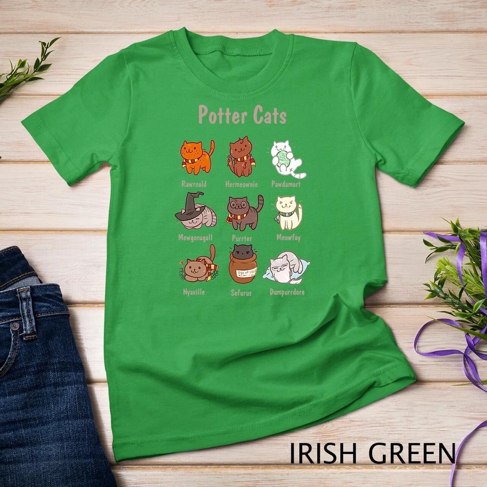 Potter Cats t-shirt, Funny Gifts For Cat Lovers Tshirt Unisex T-shirt 4 XL