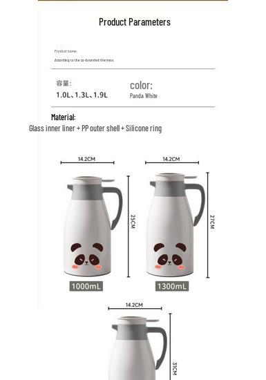 Large-Capacity Insulated Student Thermos Flask with Glass Inner Liner