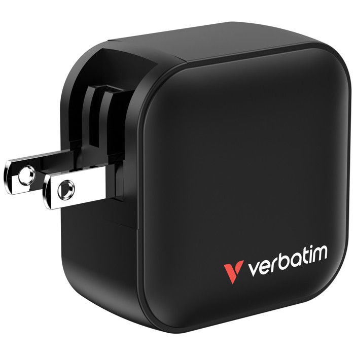 Chargeur GaN - VERBATIM - Mini Chargeur 70W - 3 Ports - Adaptateurs UE et UK