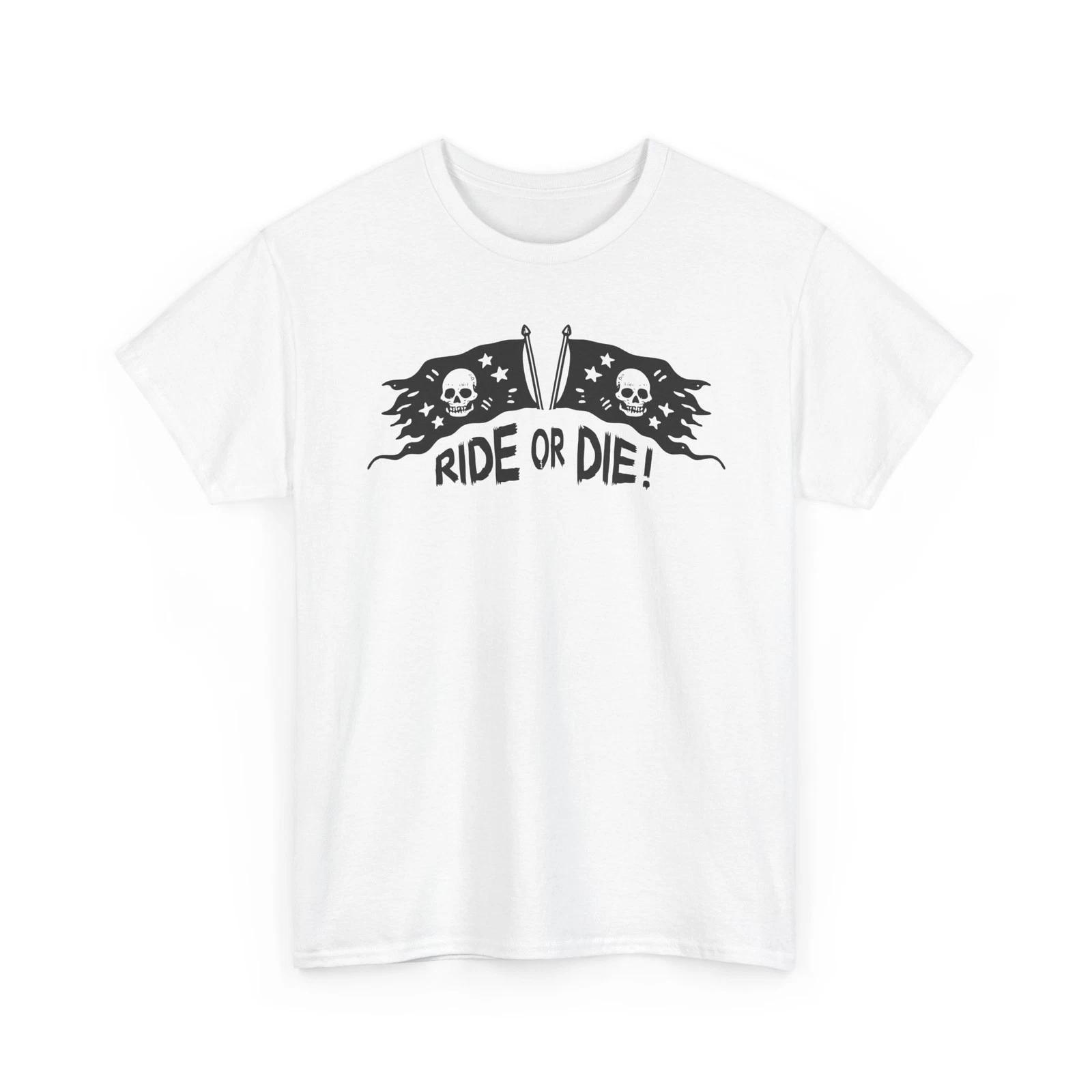 Ride or Die! Unisex Graphic Biker Tee 2XL
