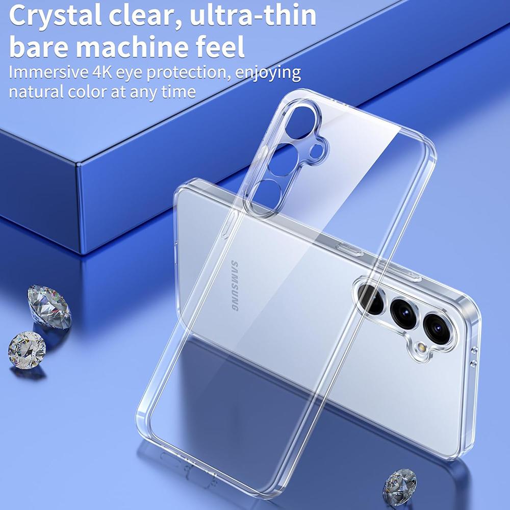 Transparent Black Silicone Soft Case For Samsung Galaxy S25 Edge S24 S21 FE S23 S22 Ultra Plus Ultra-Thin Clear Cover Slim Shell