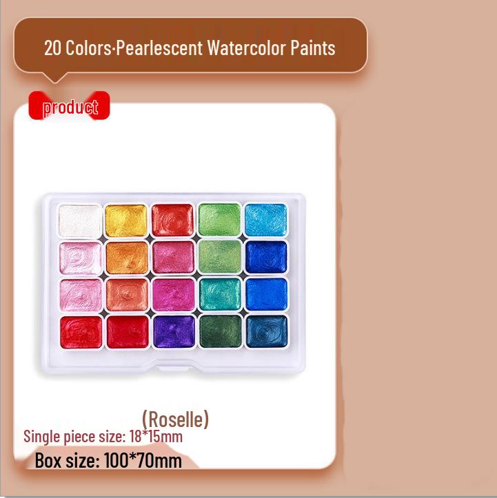 Pearlescent Dunhuang Gold Watercolor Set: 60 Colors for Painting & Nail Art